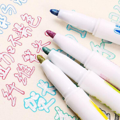 Olovka s dvostrukim linijama u boji 8/12 Kreativne olovke za crtanje kontura Marker u boji Slatke fluorescentne olovke Školski uredski pribor