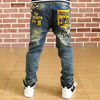 IEENS 5-13Y Boys Slim Straight Jeans Παιδικό Τζιν Μακρύ Παντελόνι Άνοιξη Φθινόπωρο Φορέστε Παιδικά Casual Παντελόνια