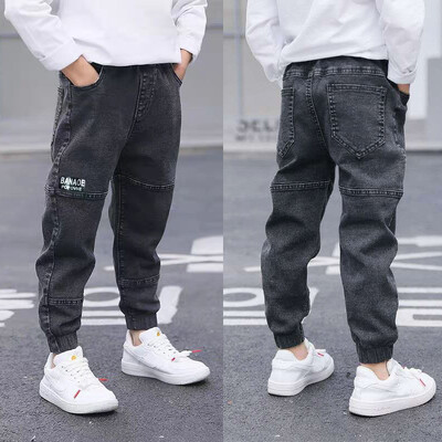 IENENS 5-13Y poistele õhukesed sirged teksad Laste teksapüksid pikad püksid kevad-sügis kandmine lastele vabaaja püksid