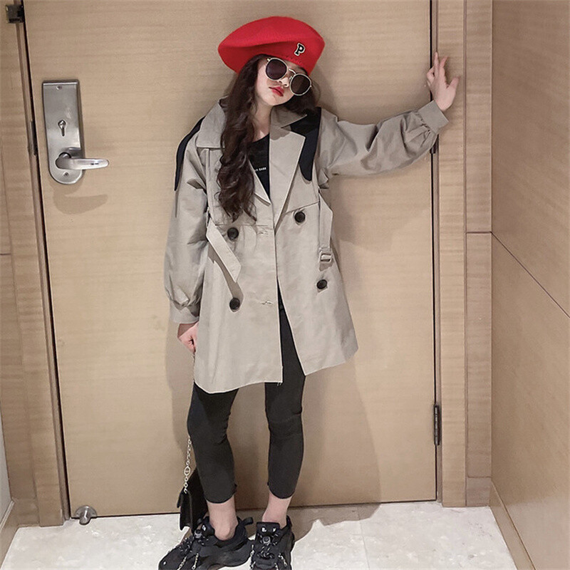 Κοριτσίστικο παλτό Αντιανεμικό μπουφάν Βαμβακερά ρούχα 2023 Ζακέτα Άνοιξη Φθινόπωρο Παιδικά Αδιάβροχα Παιδικά Ρούχα