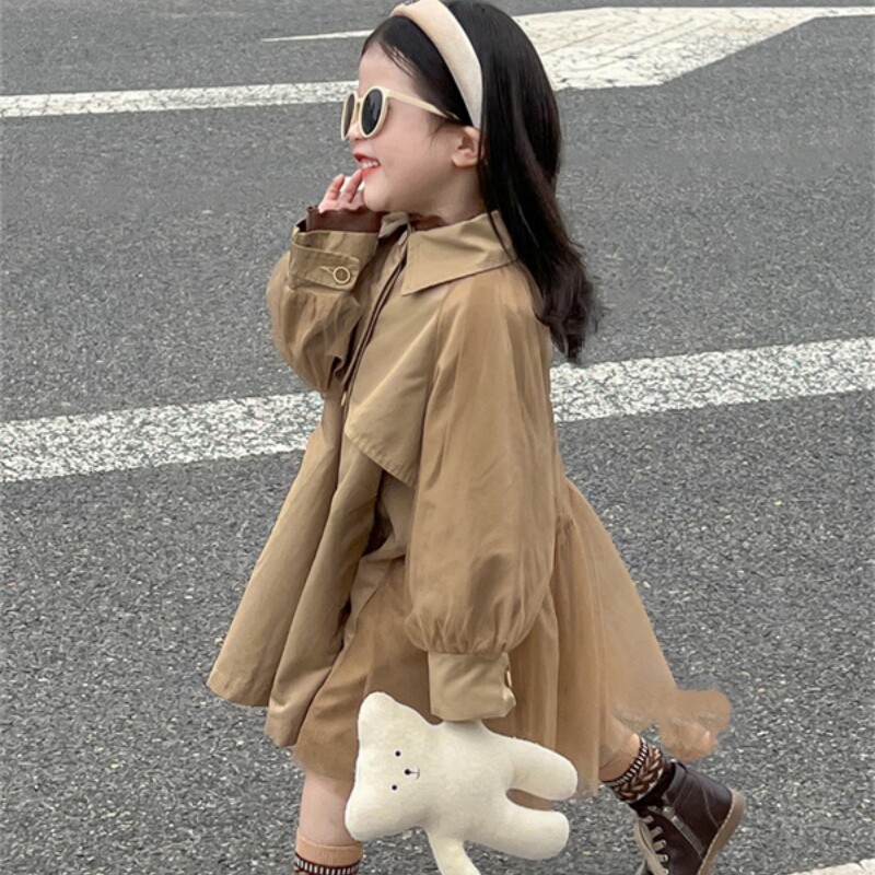 Jachetă pentru fete, pardesiu, îmbrăcăminte exterioară 2024, orbitor, primăvară, toamnă, bumbac, școală, în aer liber, adolescenți, îmbrăcăminte pentru copii
