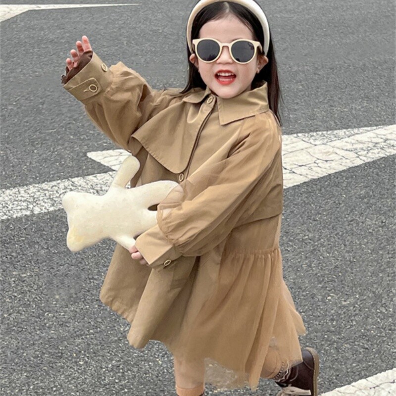 Jachetă pentru fete, pardesiu, îmbrăcăminte exterioară 2024, orbitor, primăvară, toamnă, bumbac, școală, în aer liber, adolescenți, îmbrăcăminte pentru copii