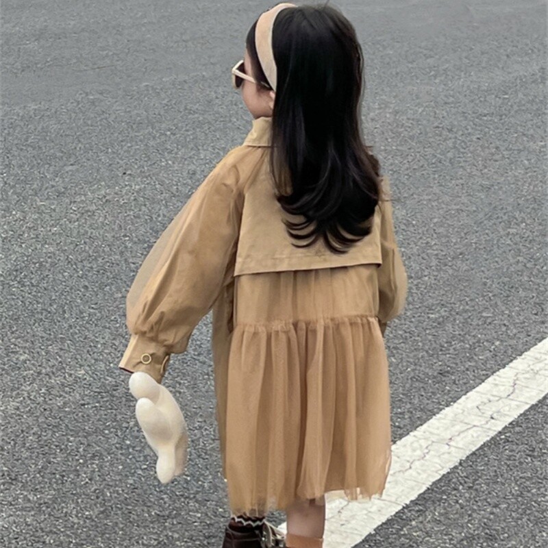 Jachetă pentru fete, pardesiu, îmbrăcăminte exterioară 2024, orbitor, primăvară, toamnă, bumbac, școală, în aer liber, adolescenți, îmbrăcăminte pentru copii