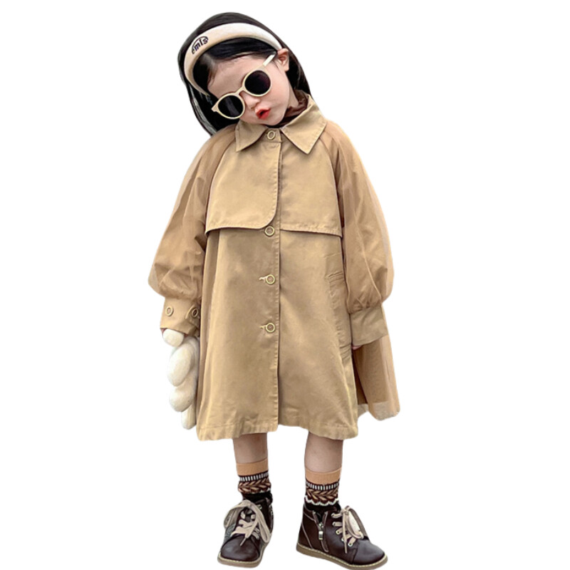 Jachetă pentru fete, pardesiu, îmbrăcăminte exterioară 2024, orbitor, primăvară, toamnă, bumbac, școală, în aer liber, adolescenți, îmbrăcăminte pentru copii