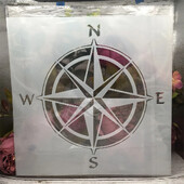 30*30cm Big Compass Navy DIY Layering Stencils Wall Painting Scrapbook Coloring ανάγλυφο διακοσμητικό πρότυπο άλμπουμ