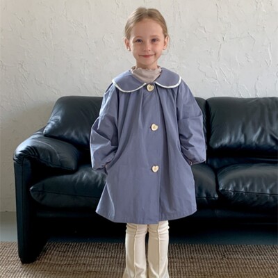 Vjetrobranski kaput za djevojčice Kaput Jakna Gornja odjeća 2024. Novi dolazak Proljeće Jesen Pamuk Školska odjeća na otvorenom Tinejdžeri Dječja odjeća