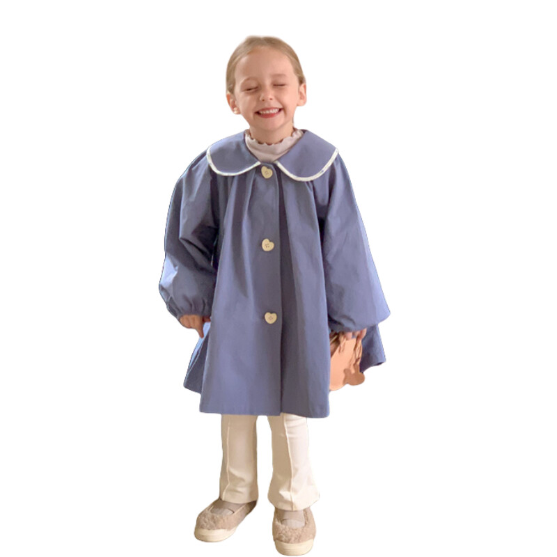 Vjetrobranski kaput za djevojčice Kaput Jakna Gornja odjeća 2024. Novi dolazak Proljeće Jesen Pamuk Školska odjeća na otvorenom Tinejdžeri Dječja odjeća