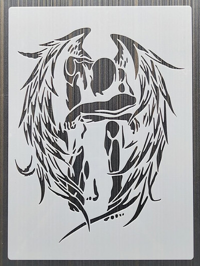 1 бр. 21*29 см Крило Кръст Направи си сам шаблони за наслояване Стенни картини Лесикони Оцветяване Релефен албум Декоративна картичка Шаблон 1