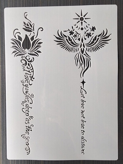 1 бр. 21*29 см Крило Кръст Направи си сам шаблони за наслояване Стенни картини Лесикони Оцветяване Релефен албум Декоративна картичка Шаблон 1