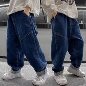Pantaloni pentru copii pentru băiat Blugi pentru copii pentru băieți Îmbrăcăminte nouă pentru băieți Pantaloni largi Haine de vară Adolescent blugi rupti