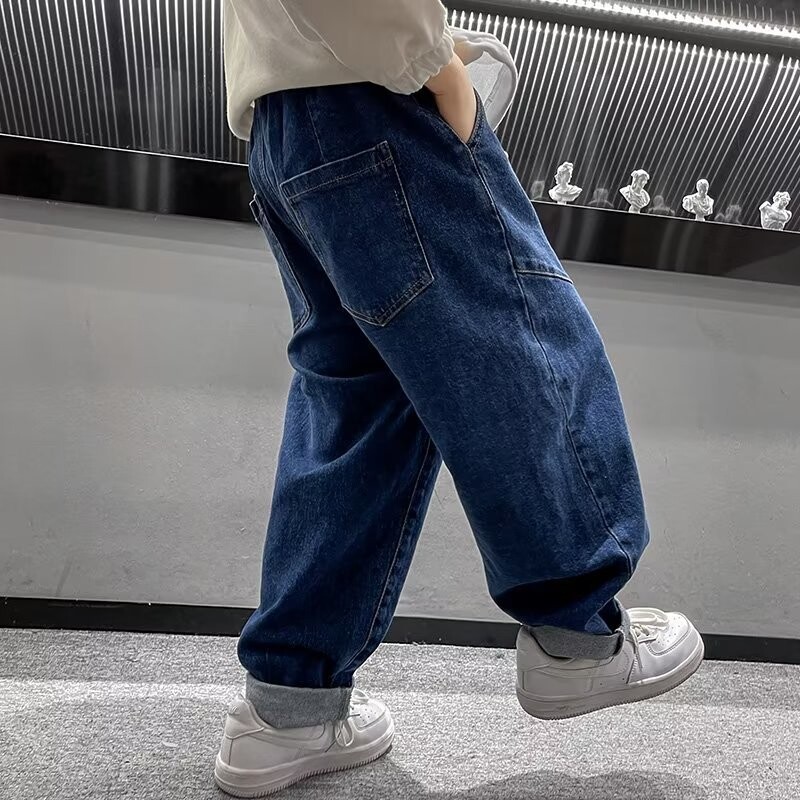 Pantaloni pentru copii pentru băiat Blugi pentru copii pentru băieți Îmbrăcăminte nouă pentru băieți Pantaloni largi Haine de vară Adolescent blugi rupti