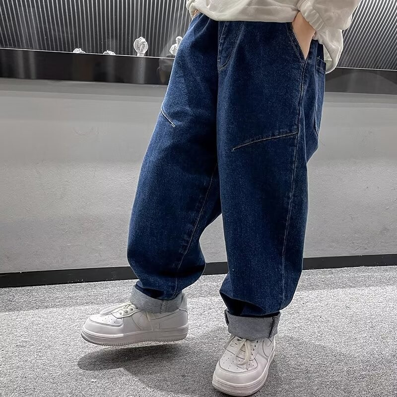Pantaloni pentru copii pentru băiat Blugi pentru copii pentru băieți Îmbrăcăminte nouă pentru băieți Pantaloni largi Haine de vară Adolescent blugi rupti