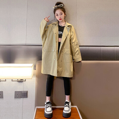 Palton pentru fete Jachetă împotriva vântului Îmbrăcăminte din bumbac 2023 Litere Primăvară Toamnă În aer liber Copii Îmbrăcăminte pentru copii rezistentă la vânt