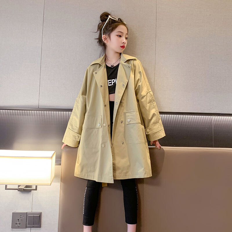 Palton pentru fete Jachetă împotriva vântului Îmbrăcăminte din bumbac 2023 Litere Primăvară Toamnă În aer liber Copii Îmbrăcăminte pentru copii rezistentă la vânt