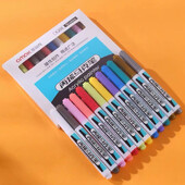 Ακρυλικό μαρκαδόρο Παιδικό στυλό DIY 12 χρωμάτων χρωμάτισμα κραγιόν υψηλού προφίλ φιγούρα ζωγραφικής με βάση το νερό Κεραμικό στυλό για γκράφιτι