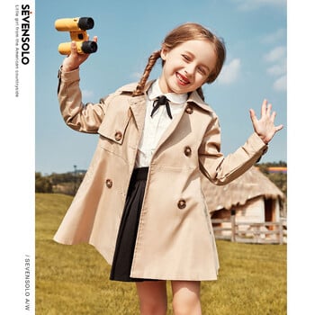 2023 Spring Girls Trench Coat Παιδικό Ανεμοδαρείο Κορεατικό Manteau Fille Εφηβικό Παιδικό Παλτό Φθινοπωρινό Big Girls Jacket