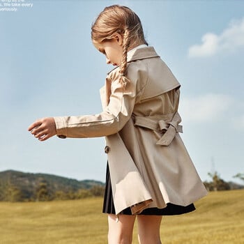 2023 Spring Girls Trench Coat Παιδικό Ανεμοδαρείο Κορεατικό Manteau Fille Εφηβικό Παιδικό Παλτό Φθινοπωρινό Big Girls Jacket