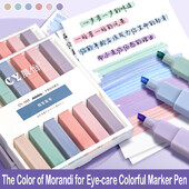 12/6 tk pastelsete värvide esiletõstja Kawaii kirjatarvete värvimarker õpilaste marker esiletõstja kirjatarvete koolitarbed