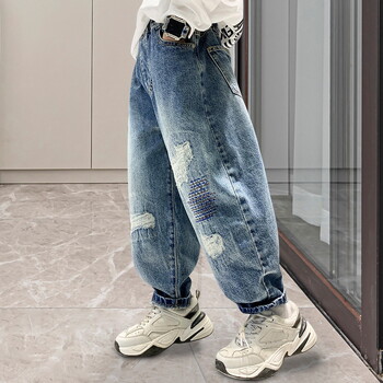 Boys Jeans Kids Casual ψηλόμεσο Jean Pant Cartoon εμπριμέ τζιν παντελόνι 5 έως 14 ετών Παιδικό βαμβακερό παντελόνι άνοιξη φθινόπωρο 2023