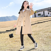 Tüdrukute jakid Tuuletõkkeriided Puuvillane 2023 Vabaaja kevad-sügis pontšo Väikelaste Tuulekindlad lasteriided