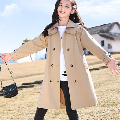 Tüdrukute jakid Tuuletõkkeriided Puuvillane 2023 Vabaaja kevad-sügis pontšo Väikelaste Tuulekindlad lasteriided