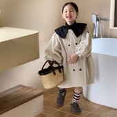 Jachetă pardesială pentru fete, haină de exterior 2024, primăvară, toamnă, din bumbac, în aer liber, pentru adolescenți, îmbrăcăminte pentru copii