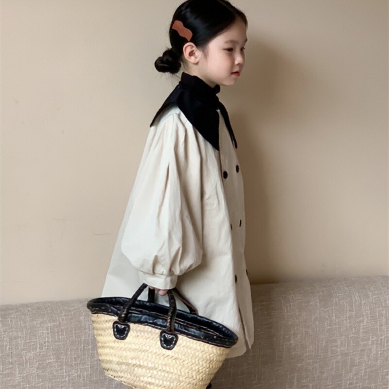 Jachetă pardesială pentru fete, haină de exterior 2024, primăvară, toamnă, din bumbac, în aer liber, pentru adolescenți, îmbrăcăminte pentru copii