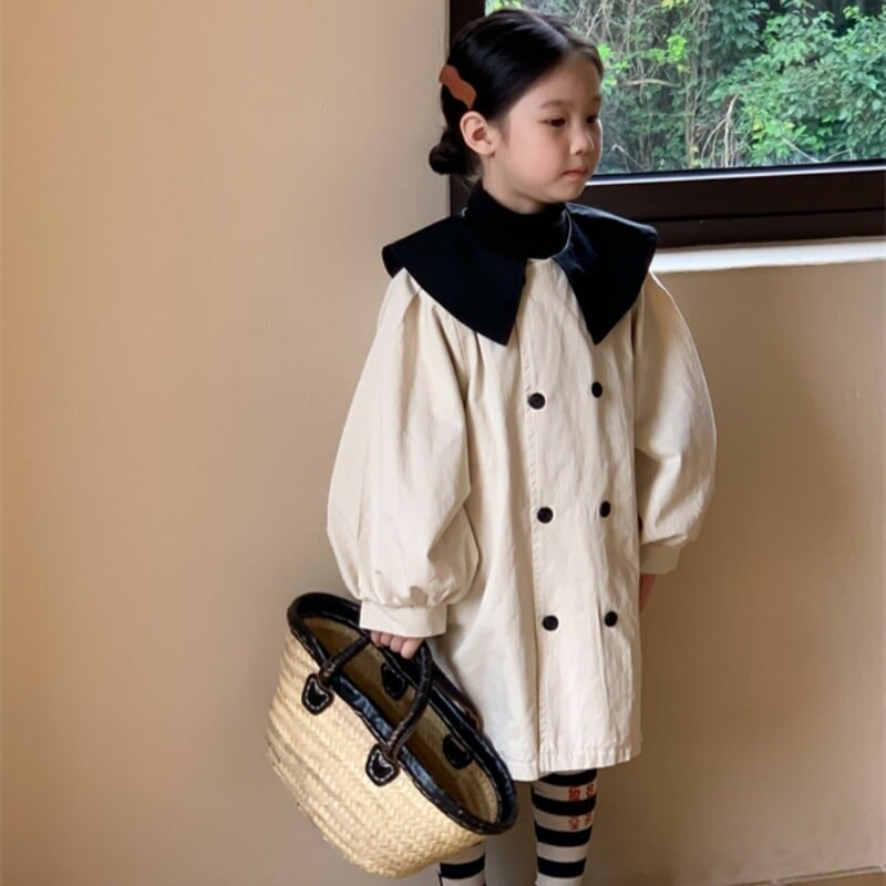 Jachetă pardesială pentru fete, haină de exterior 2024, primăvară, toamnă, din bumbac, în aer liber, pentru adolescenți, îmbrăcăminte pentru copii