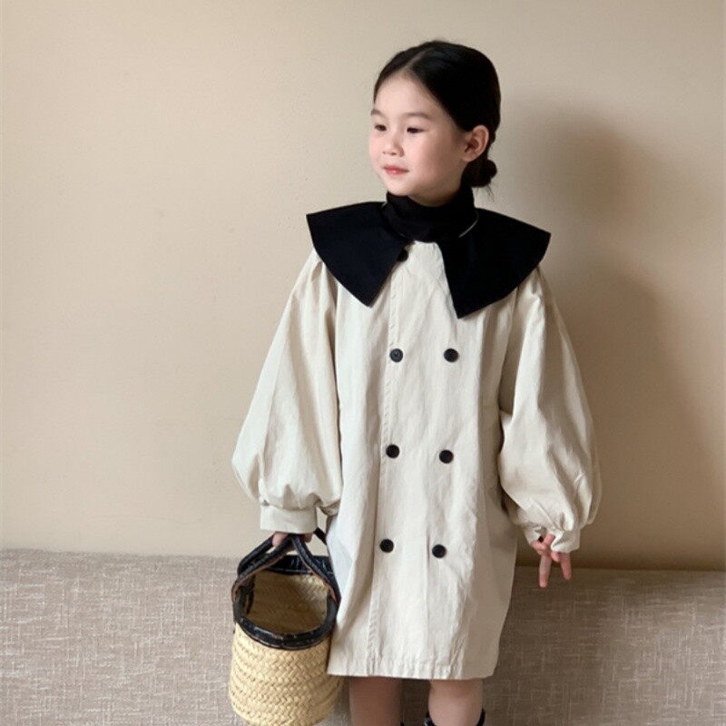 Jachetă pardesială pentru fete, haină de exterior 2024, primăvară, toamnă, din bumbac, în aer liber, pentru adolescenți, îmbrăcăminte pentru copii