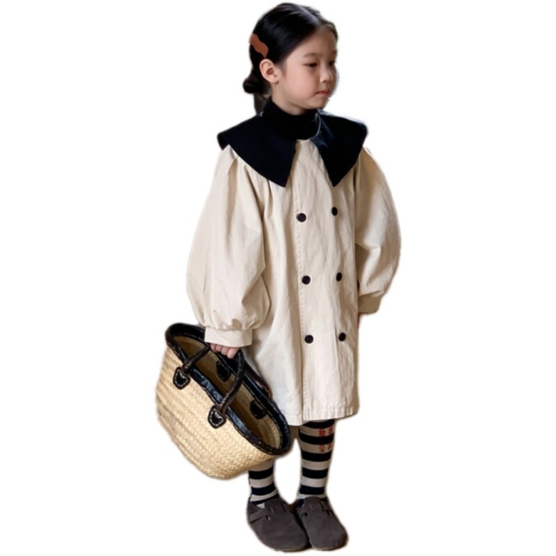 Jachetă pardesială pentru fete, haină de exterior 2024, primăvară, toamnă, din bumbac, în aer liber, pentru adolescenți, îmbrăcăminte pentru copii
