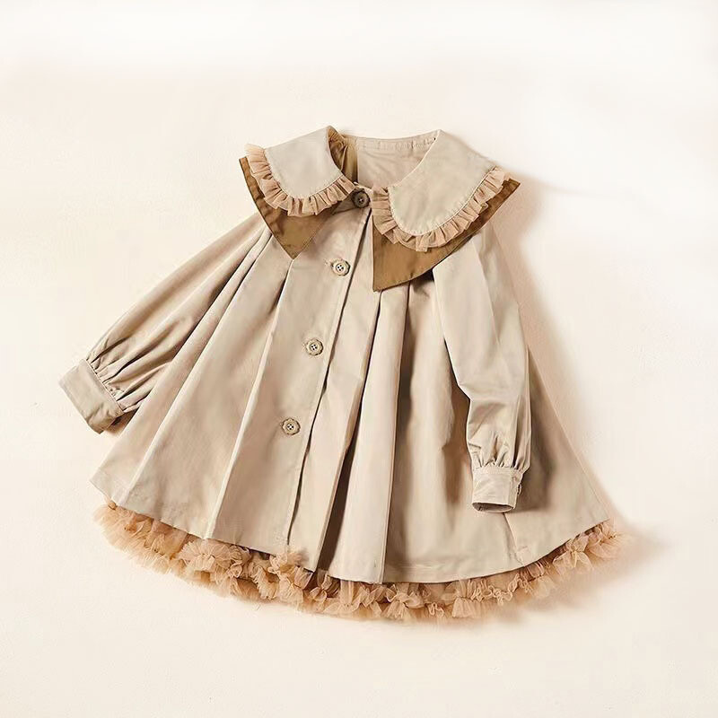 Ветробранно палто за момичета Палто Яке Връхно облекло 2024 Красиво пролетно есенно памучно училище На открито Тийнейджърско детско облекло