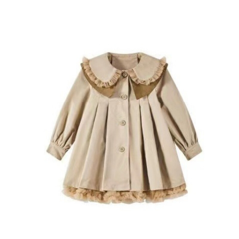 Ветробранно палто за момичета Палто Яке Връхно облекло 2024 Красиво пролетно есенно памучно училище На открито Тийнейджърско детско облекло