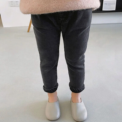 Baby Boy Girl Loose Jeans Νέα μόδα Κορεάτικο στυλ Casual μονόχρωμο τζιν Ανοιξιάτικο φθινόπωρο παιδικό τζιν παντελόνι για 1-7 χρόνια