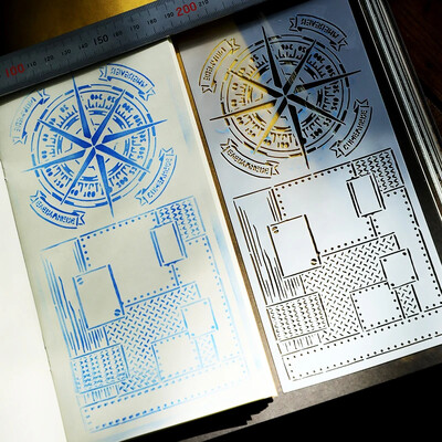 JIANWU Vintage κούφιο μοτίβο λουλουδιών Πλαστικό πρότυπο Βοήθημα ζωγραφικής Στένσιλ προτύπων για μαθητικές προμήθειες δημιουργικές DIY Χαρτικά