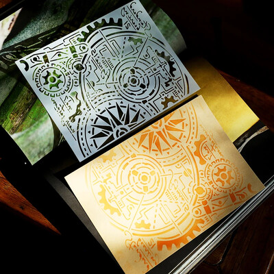 JIANWU Vintage κούφιο μοτίβο λουλουδιών Πλαστικό πρότυπο Βοήθημα ζωγραφικής Στένσιλ προτύπων για μαθητικές προμήθειες δημιουργικές DIY Χαρτικά