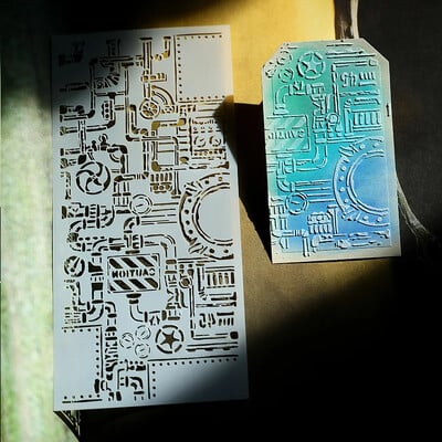 JIANWU Vintage κούφιο μοτίβο λουλουδιών Πλαστικό πρότυπο Βοήθημα ζωγραφικής Στένσιλ προτύπων για μαθητικές προμήθειες δημιουργικές DIY Χαρτικά