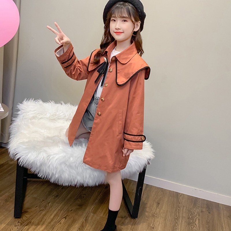 Tüdrukute jakid Tuuletõkkeriided Puuvillane 2023 Armas kevad-sügis pontšo Väikelaste Tuulekindlad Lasteriided