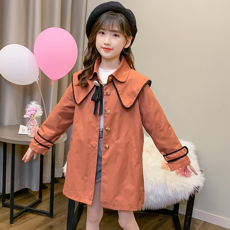 Tüdrukute jakid Tuuletõkkeriided Puuvillane 2023 Armas kevad-sügis pontšo Väikelaste Tuulekindlad Lasteriided