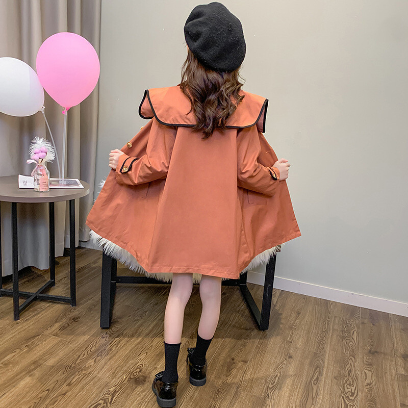 Tüdrukute jakid Tuuletõkkeriided Puuvillane 2023 Armas kevad-sügis pontšo Väikelaste Tuulekindlad Lasteriided