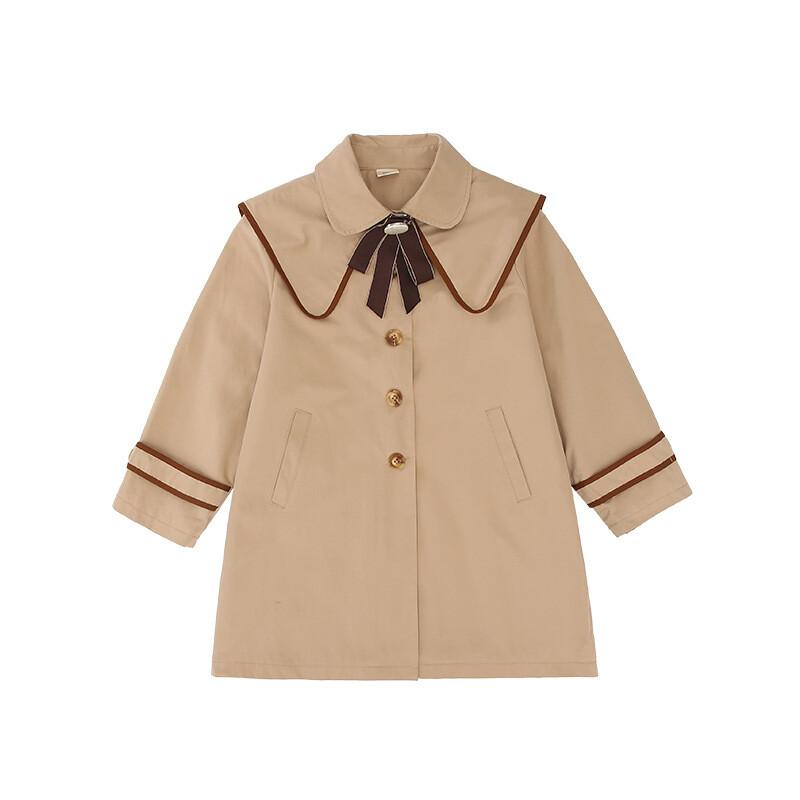 Tüdrukute jakid Tuuletõkkeriided Puuvillane 2023 Armas kevad-sügis pontšo Väikelaste Tuulekindlad Lasteriided