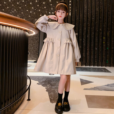 Palton pentru fete Jachetă împotriva vântului Îmbrăcăminte din bumbac 2023 În stoc Primăvară Toamnă în aer liber Copii Îmbrăcăminte pentru copii rezistentă la vânt