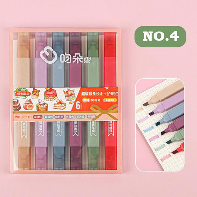 kawaii komplekt 6 tk magustoidu lillelõhnaline topeltotsaga markerpliiatsid Võtmemarker Pliiats Väärtuslikud kirjatarvete värvilised markerid