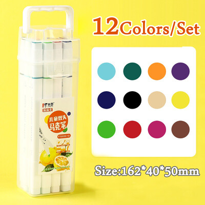 12/18/24/36/48 Χρώματα Μαρκαδόροι Σετ στυλό Manga Highlighter Κορεατικά επιστολόχαρτα Σχέδιο Σχολικά Είδη Τέχνης για Καλλιτέχνη