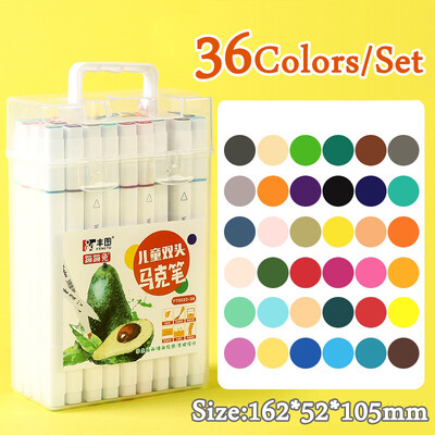 12/18/24/36/48 Χρώματα Μαρκαδόροι Σετ στυλό Manga Highlighter Κορεατικά επιστολόχαρτα Σχέδιο Σχολικά Είδη Τέχνης για Καλλιτέχνη