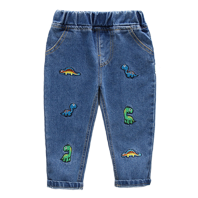 Τζιν για αγόρι Κέντημα Μοτίβο για αγόρια Τζιν Παντελόνια Ανοιξιάτικα Φθινοπωρινά Παντελόνια για Παιδιά Casual Style Παιδικά Ρούχα