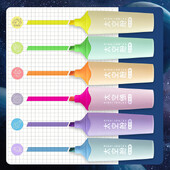 6 бр. Маркиращи маркери с естетичен връх на астронавт, пастелни цветове, сладки маркери, многоцветен маркер с мек връх на базата на Библията