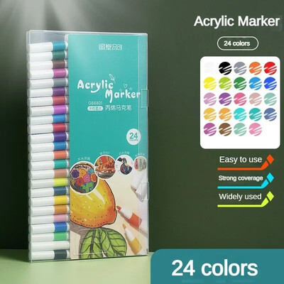 80-12 värvi akrüül marker kivimaaling kivi grafiti värvi pliiatsid Keraamiline klaas manga kunstikooli markerid tarvikud kirjatarbed