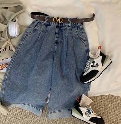 Mood Beebi Tüdruk Poiss Laiad Jalad Teksapüksid Kevad Sügis Imikud Väikelapsed Lapsed Avarad teksapüksid Beebiriided 1-10Y