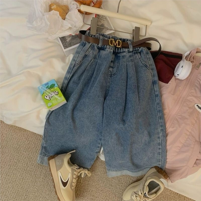 Mood Beebi Tüdruk Poiss Laiad Jalad Teksapüksid Kevad Sügis Imikud Väikelapsed Lapsed Avarad teksapüksid Beebiriided 1-10Y