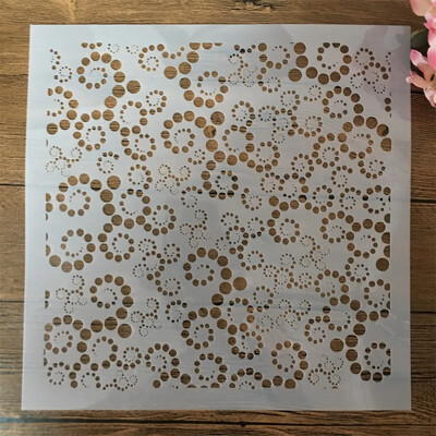 30*30 cm točkasta linija Rainy DIY Šablone za slojeve Zidne slike Spomenar Bojanje Album za utiskivanje Ukrasni predložak